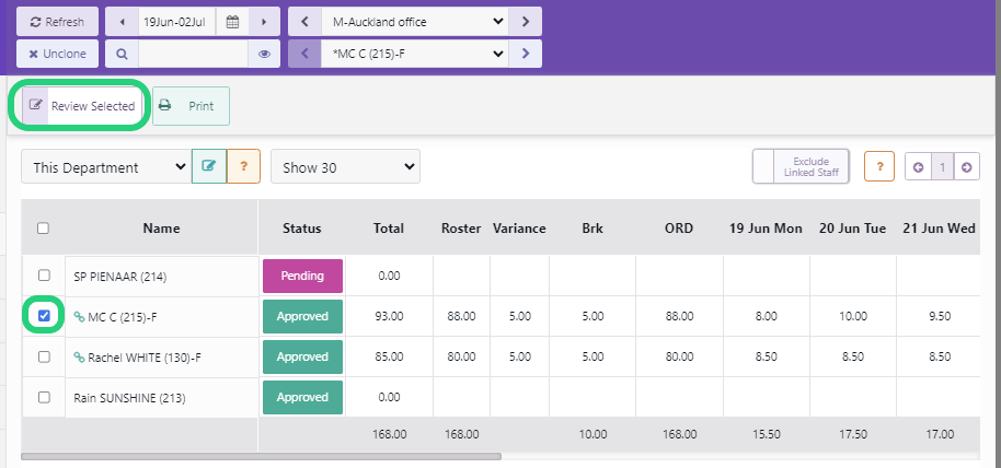 Timesheet Summary Module Overview